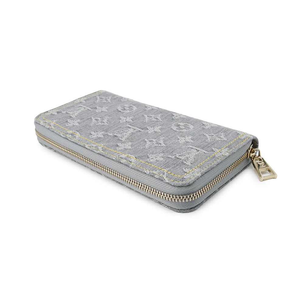 Louis Vuitton Wallet Zippy Long Monogram Denim Gray